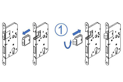 MG1814 Einsteckschloss mit Push/Pull-Türgriff