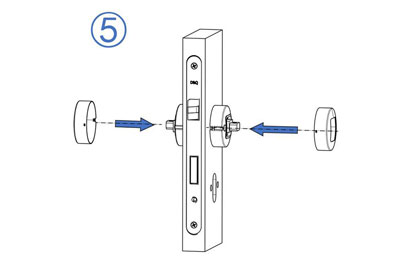 MG1814 Einsteckschloss mit Push/Pull-Türgriff