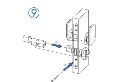 MG1814 Einsteckschloss mit Push/Pull-Türgriff