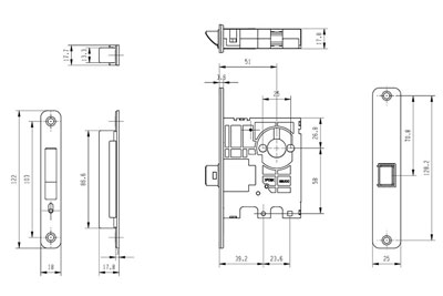 MG4812 Einsteckschlösser mit Knauf