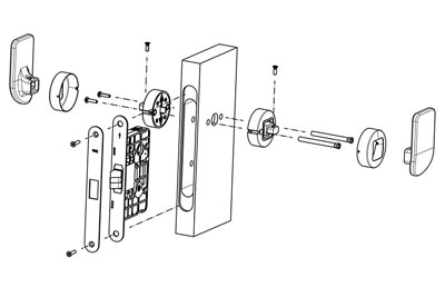 MG2811 Einsteckzylinder mit Drücker