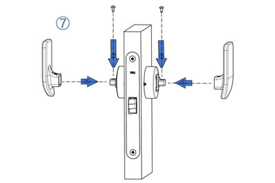 MG2811 Einsteckzylinder mit Drücker