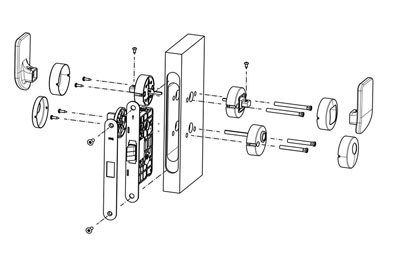 MG2814 Einsteckschloss mit Push/Pull-Türgriff
