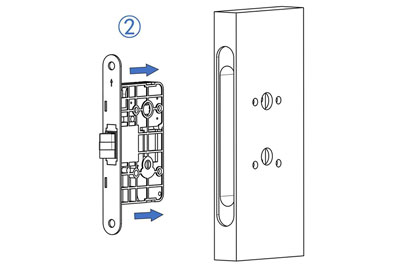 MG2814 Einsteckschloss mit Push/Pull-Türgriff