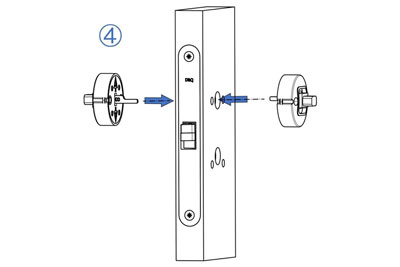 MG2814 Einsteckschloss mit Push/Pull-Türgriff