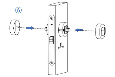 MG2814 Einsteckschloss mit Push/Pull-Türgriff