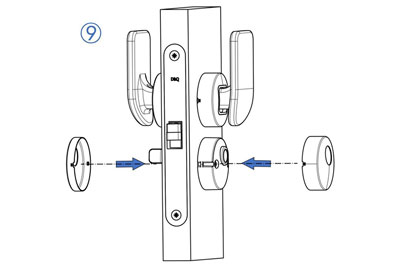 MG2814 Einsteckschloss mit Push/Pull-Türgriff